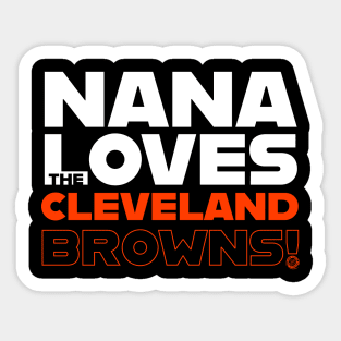 Nana Loves the Cleveland Browns! Sticker